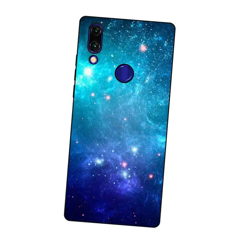 N402 космические звезды черный силиконовый чехол крышка для Xiaomi Redmi Note 3 4 4X5 5A 6 7 Pro