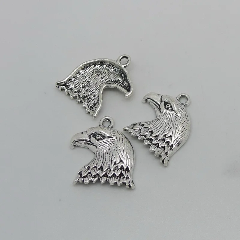 Подвеска в виде головы орла сплав античное серебро ювелирное изделие сделай сам