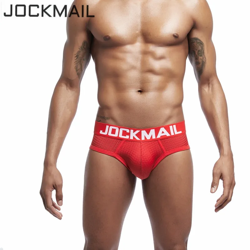 Трусы брифы JOCKMAIL мужские сетчатые пикантное нижнее белье трусы шорты гей 2019| |