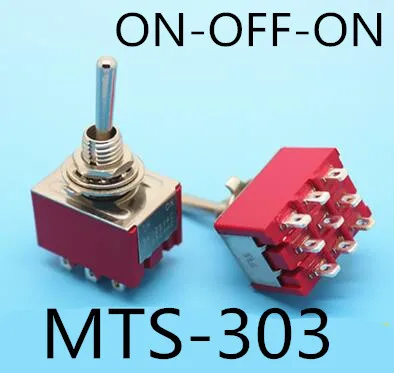 MTS-303 6 мм 3Pin 6Pin 9Pin кулисный переключатель включения-ВКЛ/ВКЛ-ВЫКЛ-на тумблер MTS-102/103/202/203/402/403 - Цвет: MTS-303