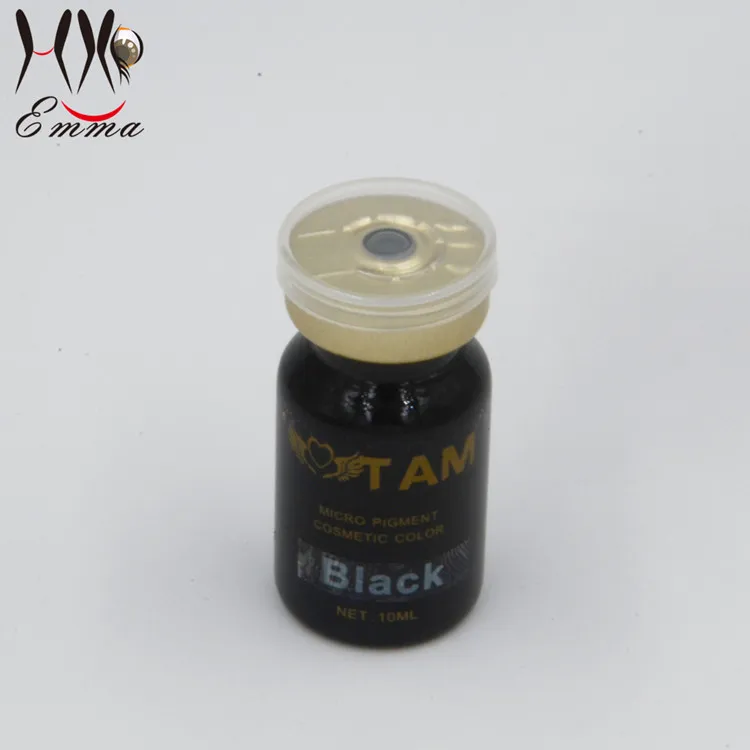 black 3 шт Черный пигментный микроблейдинг для перманентного макияжа бровей, подводка для глаз губы татуировки и кожи головы микропигментация - Цвет: black