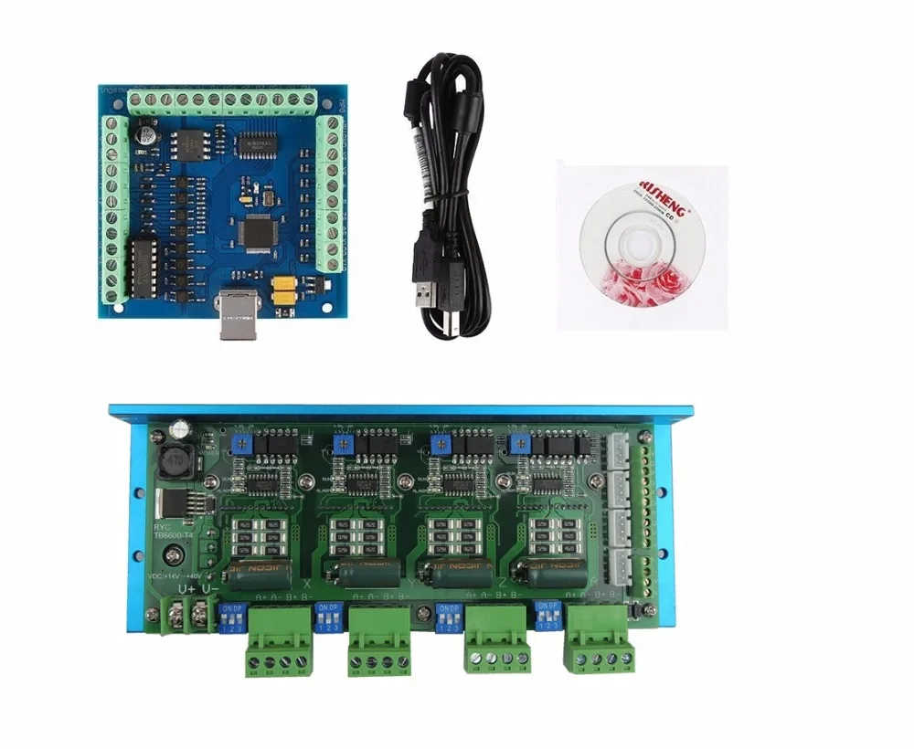 Плата драйвера шагового двигателя CNC TB6600 4 оси 100 А + осевая плата контроллера