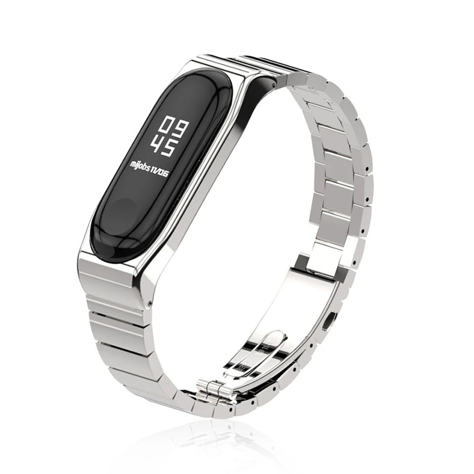 Металлический ремешок для Xiaomi Mi Band 4 Безвинтовой браслет из нержавеющей стали