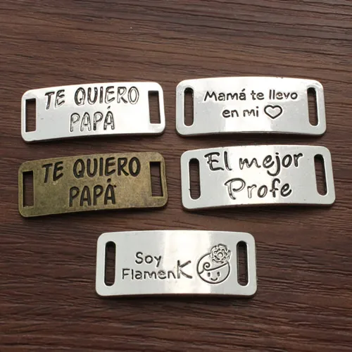 20 шт./лот Бесплатная доставка античное серебро TE QUIERO PAPA подвеска тибетский