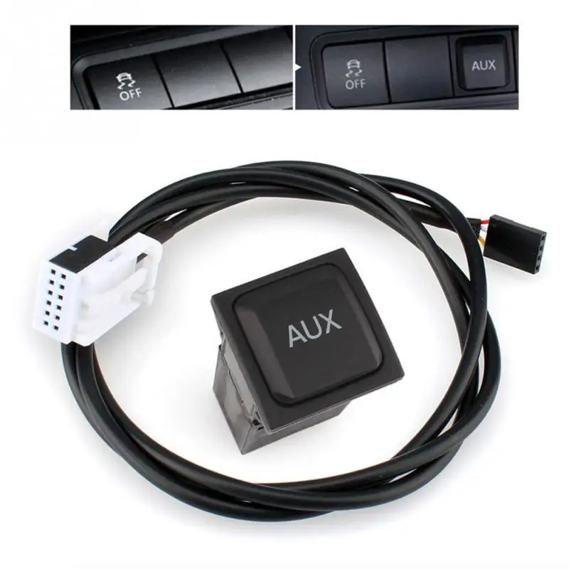 Прочный CD-плеер автомобиля AUX USB кабель Кнопка переключения для V W JE TTA GOLF MK6 MK5 RCD510