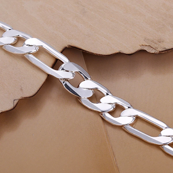 Новинка 2017 ювелирное изделие из стерлингового серебра 925 пробы 10 мм Фигаро