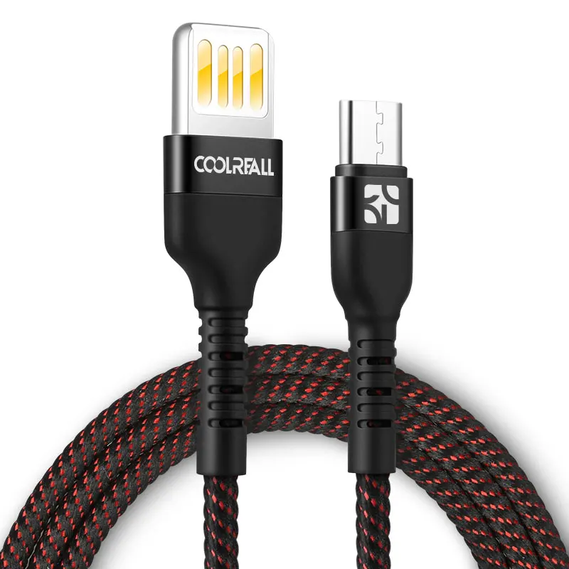 Coolreall 2.4A Реверсивный usb type C кабель для huawei honor Xiaomi Redmi mi9 Быстрая зарядка type C кабель для samsung Дата кабель - Цвет: BLACK