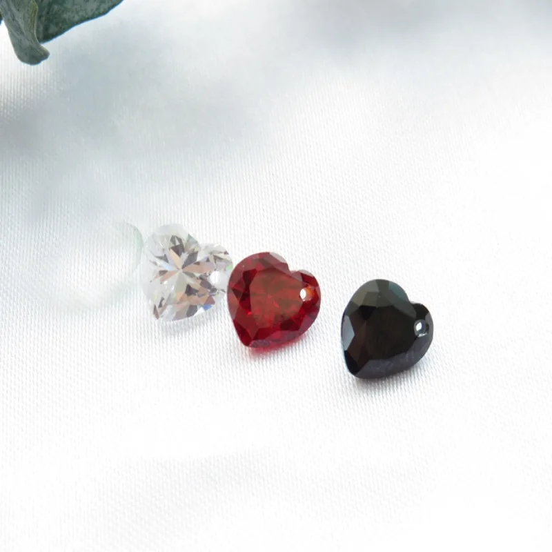 

Heart A Hole Cubic Zirconia Stone 5mm 6mm 8mm 10mm AAAAA Zircon Pedra de Zirconia DIY Beads Supplies for jewelry diy Craft