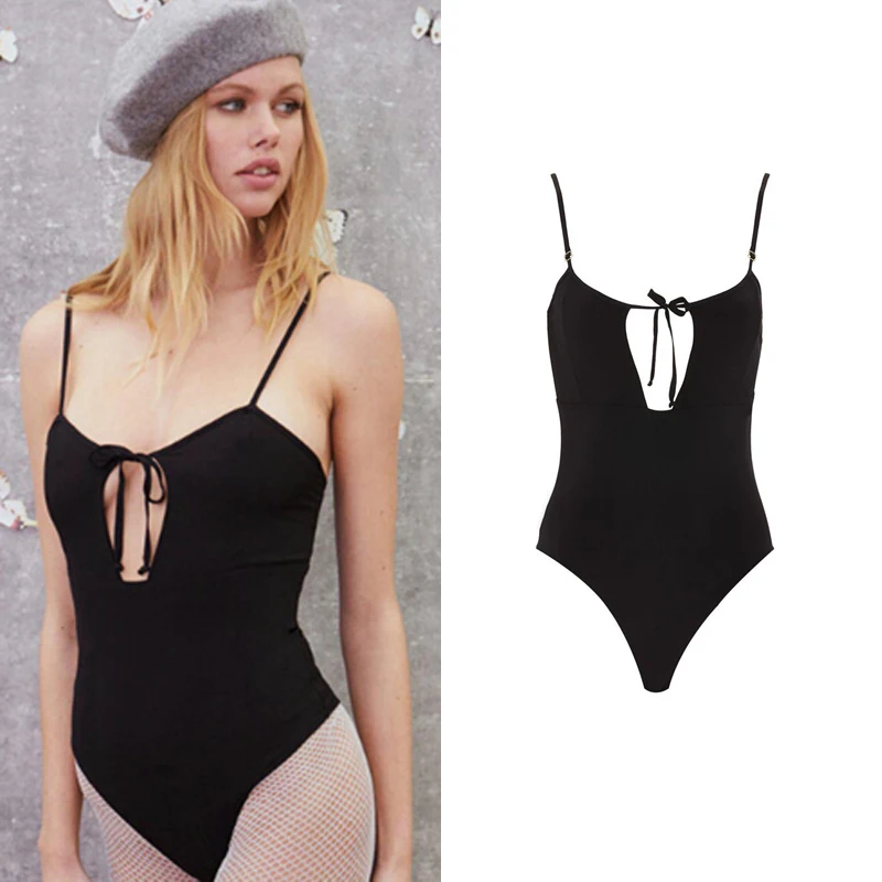 Новинка 2018 Женский Цельный купальник с завязками сексуальная женская одежда на