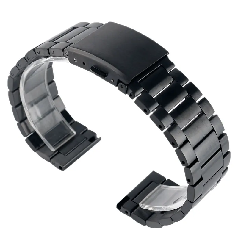 Высокое Качество Твердые Черный Браслет Из Нержавеющей Стали Застежка Для Fitbit