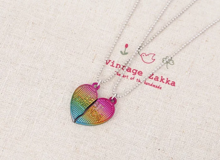 Новая мода 2 шт. лучшие друзья животного Лев кулон Цепочки и ожерелья Для женщин