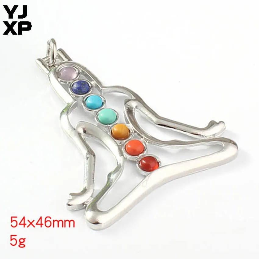 Амулет YJXP подвесной рейки для йоги 7 цветов с серебряным покрытием | Украшения и