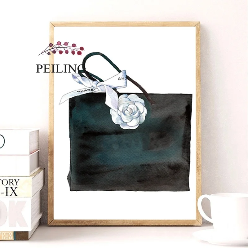 Постеры и принты Одри Хепберн с сумочками на холсте картина стену для девочек