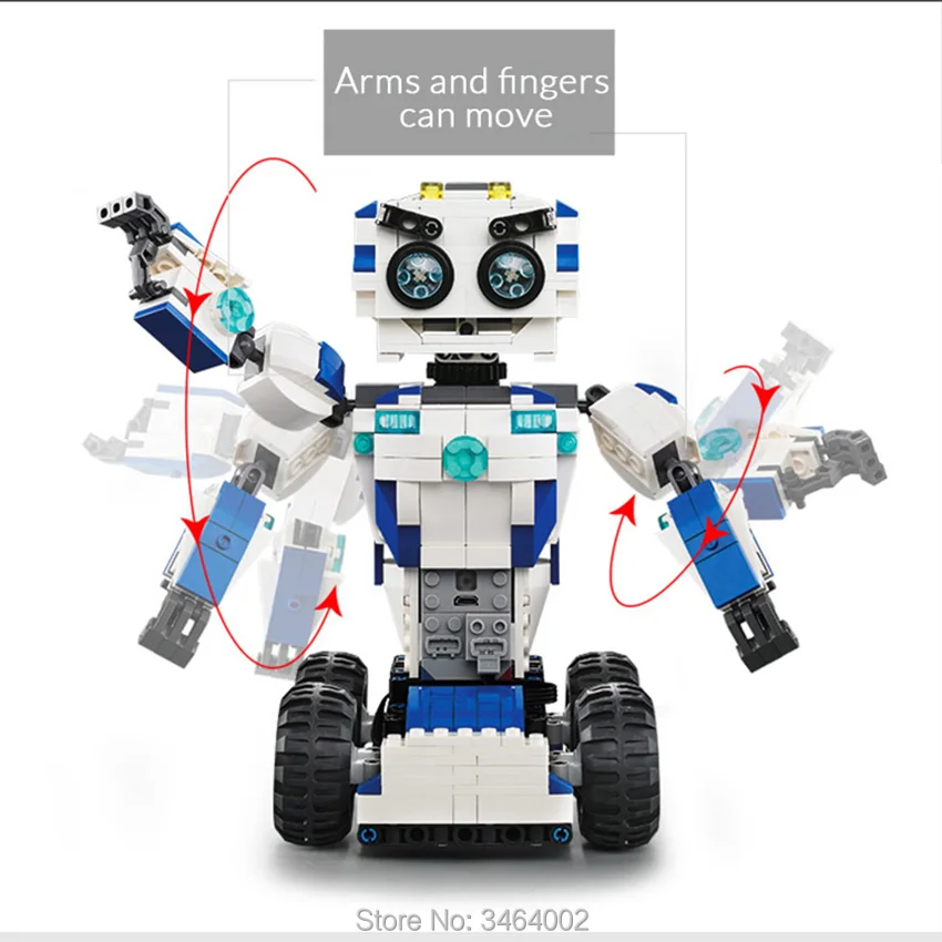 606 шт DIY 2 в 1 RC строительные блоки трансформирующий робот литиевая батарея мотор