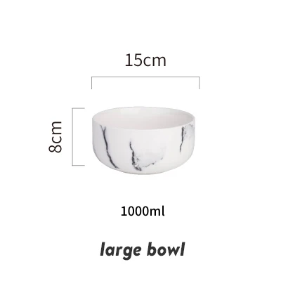 bowl large Европейская мраморная посуда керамическая посуда тарелка для лица тарелка лук режущая доска - Цвет: bowl large