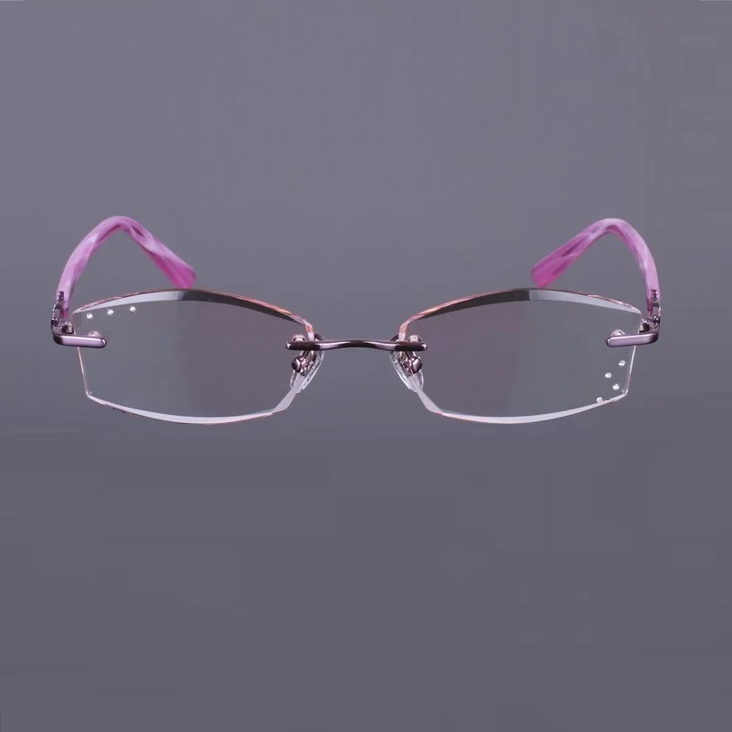 Ультралегкие титановые женские очки RImeless градиентные для близорукости|glasses