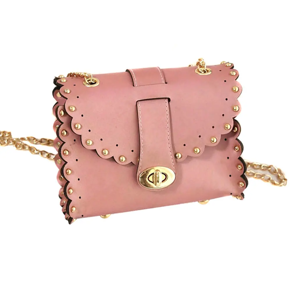 Модные женские сумки через плечо с заклепками маленькие тоуты из искусственной