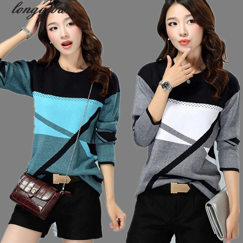 Осень и зима новый высококачественный женский толстый свитер с длинными