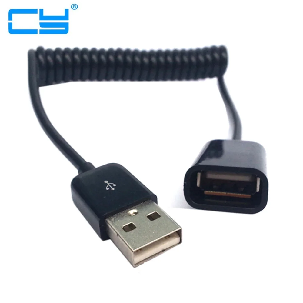 

Black USB 2.0 A type male to female stretch data extension OTG Cable for PC Laptop 80cm