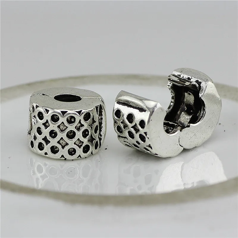 Медный стоппер серебряного цвета в 4 стилях круглые металлические бусины клипсы