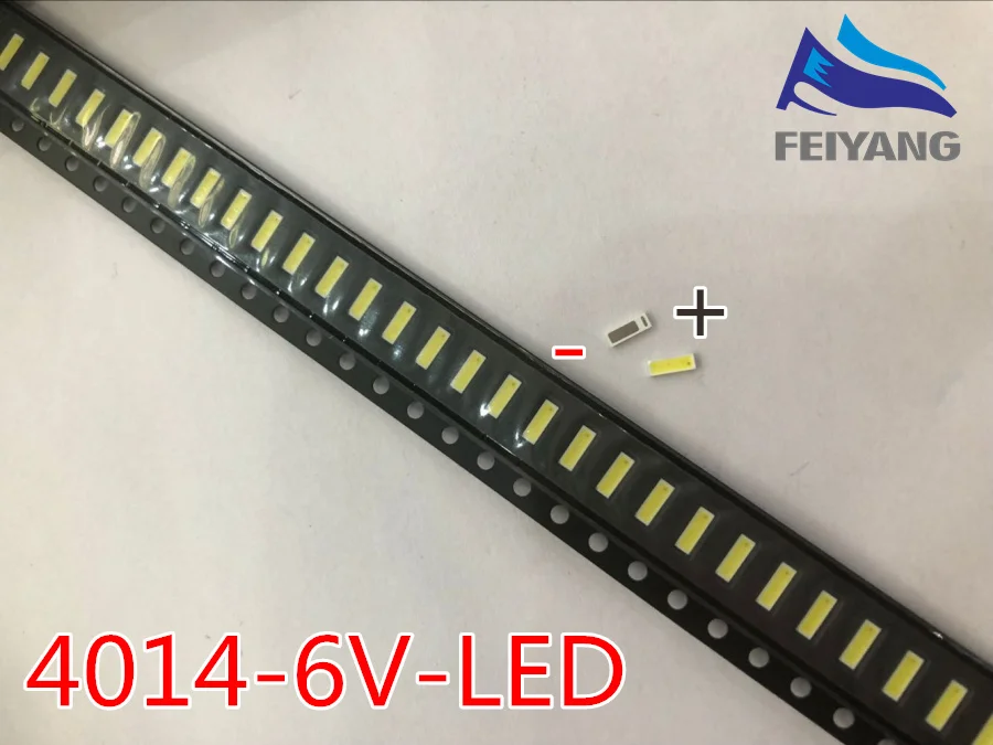 200 шт. Сеул 4014 SMD СВЕТОДИОДНЫЙ ные бусины холодный белый 1 Вт 6 в 4020 мА для