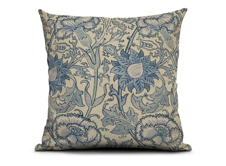 Sweetenlife Plant&Animals Pattern Chair Cushion 20in X 20in Retro Pillow Cover Light Linen Material Throw Pillow Case Wholesale - Цвет: PF-308