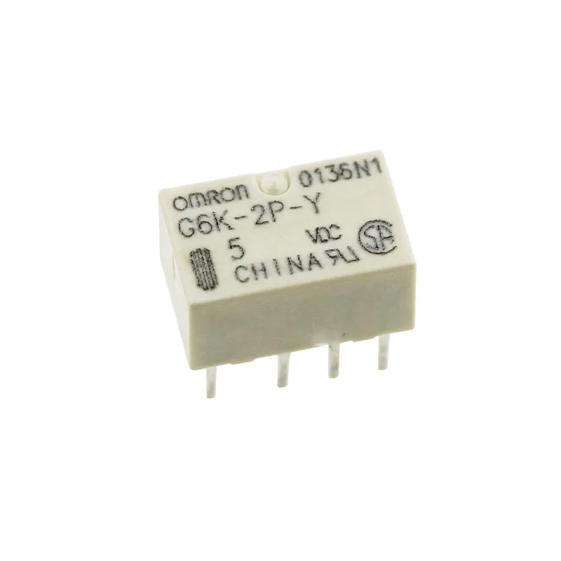 Бесплатная доставка G6K-2P-Y-5VDC G6K-2P-Y-12VDC DC5V DC12V 1A 8pin реле питания 2 шт./лот |