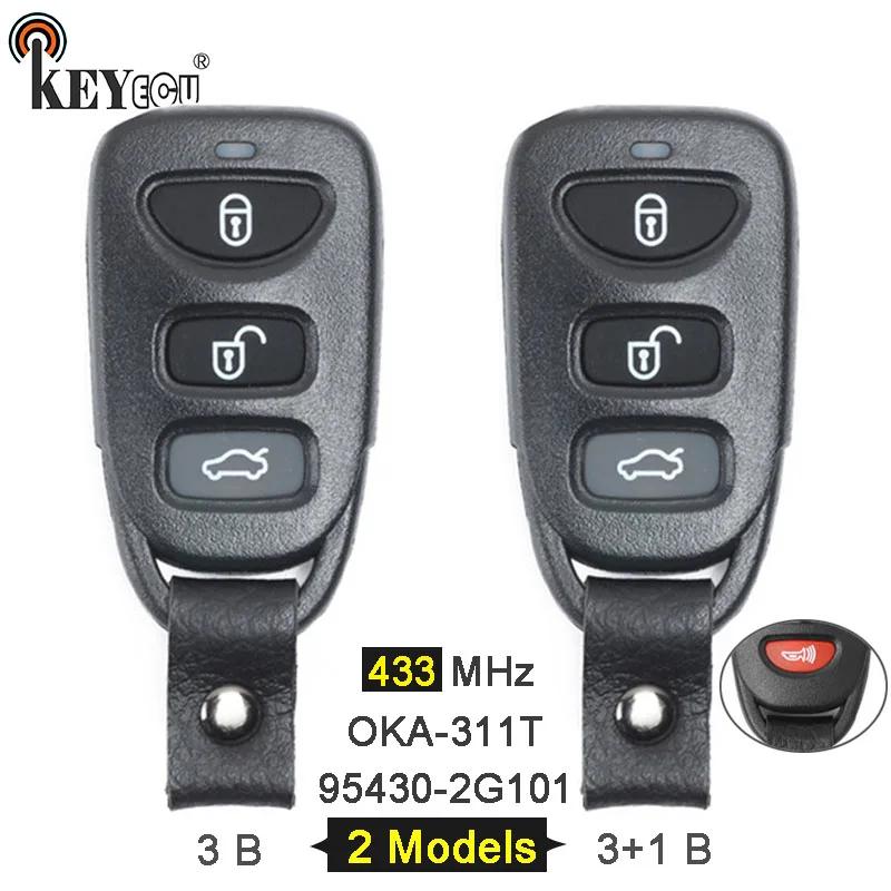 KEYECU 433 МГц P/N: 95430 2G101 FCC: OKA 311T Модернизированный 3/ 3 + 1 4 кнопки дистанционный ключ