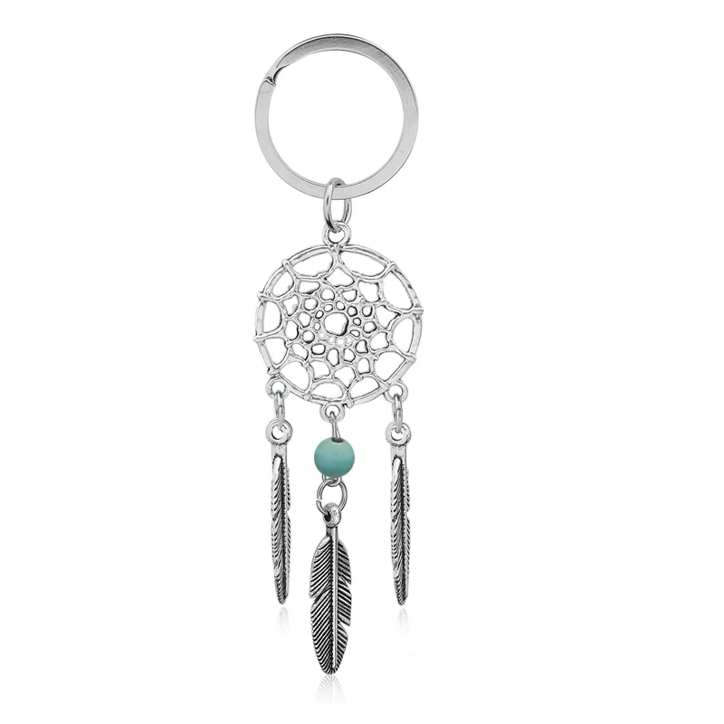 

Dreamcatcher Keychain Key Chain Women Men Girl Tassel Leaves Pendant Vintage Boho Jewelry