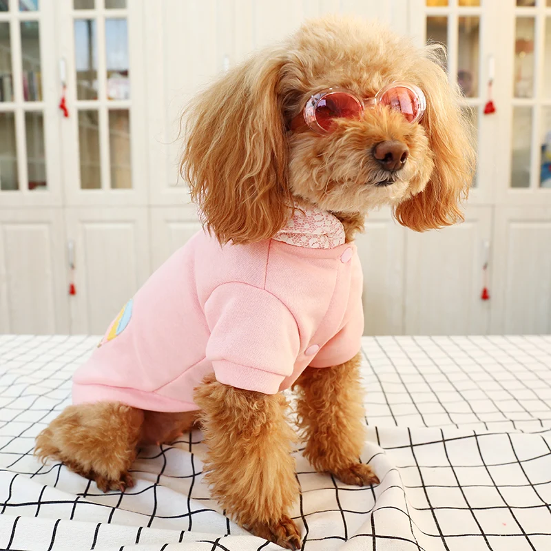 Худи для домашних собак пальто из мягкого флиса теплая одежда щенков Толстовка