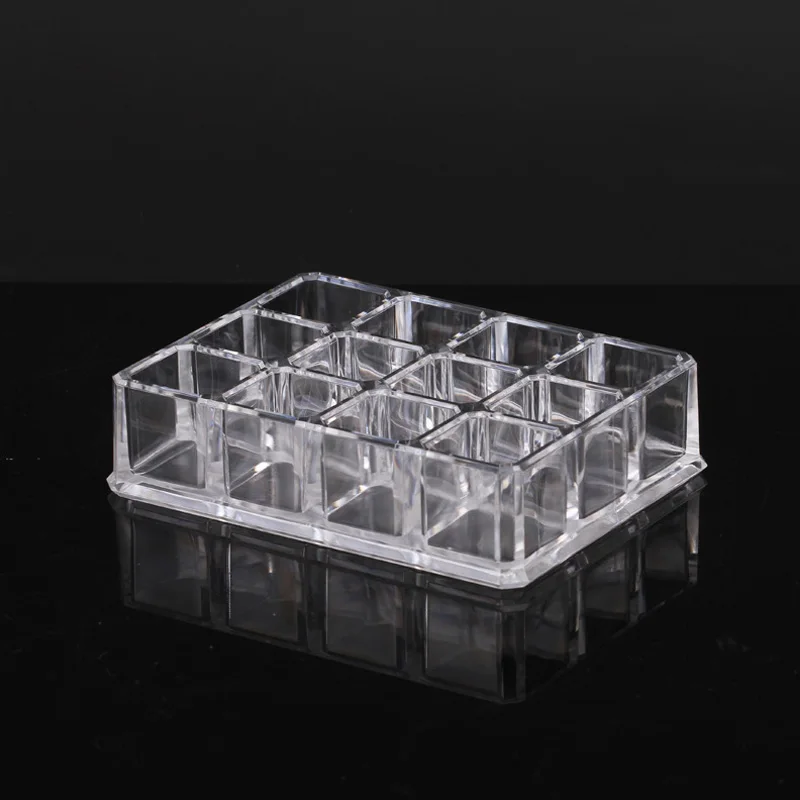 Clear Acrylic 12/18 grids Lipstick Box Plastic Covered Nail Polish Rack Cosmetic Holder Dustproof | Дом и сад