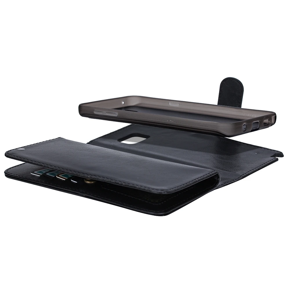 Многофункциональный съемный магнитный чехол-бумажник с откидной крышкой