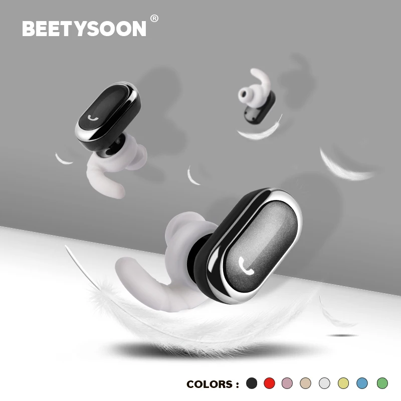 BEETYSOON беспроводные Bluetooth наушники спортивные 3D стерео Hands-free Мини гарнитура с power