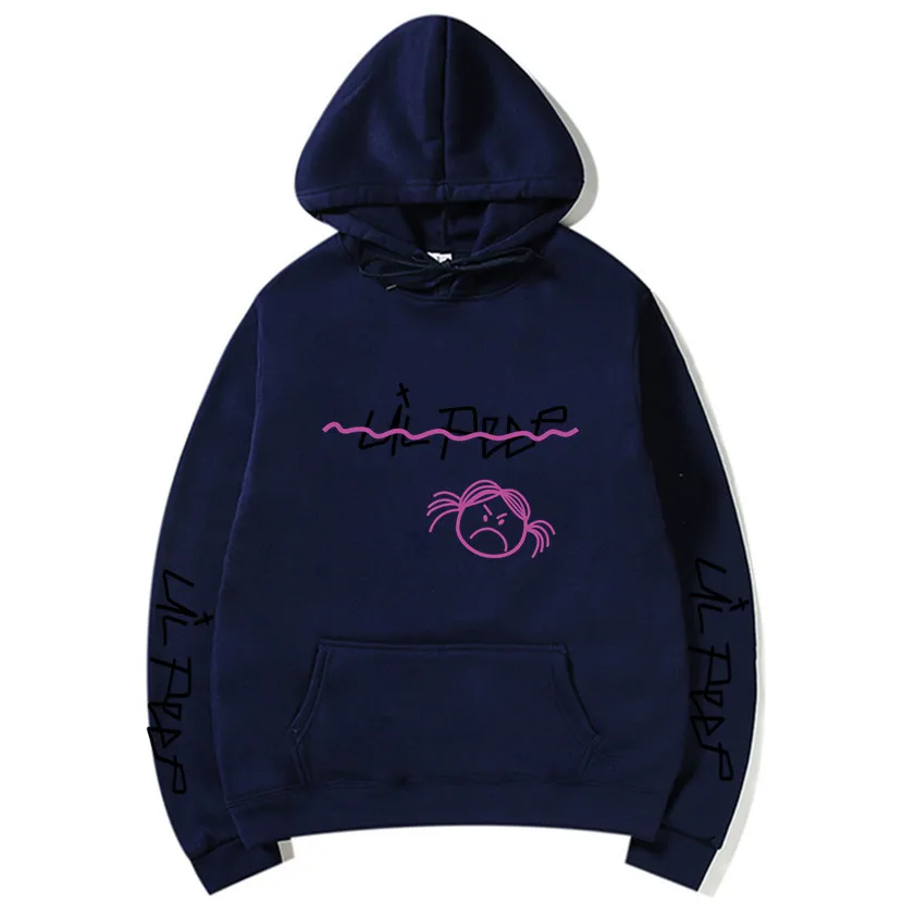 Navy blue 69 Lil Peep/толстовки с капюшоном Love lil. peep, мужские свитшоты, пуловер с капюшоном, свитшоты для мужчин/женщин, sudaderas cry, Детская уличная толстовка с капюшоном для мужчин - Цвет: Navy blue 69