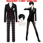 Аниме Persona 5 герой Акира аниме кабанери железной костюм P5 в стиле Джокер костюм Человек колледж форма вечерние Блейзер Пальто штаны в клетку