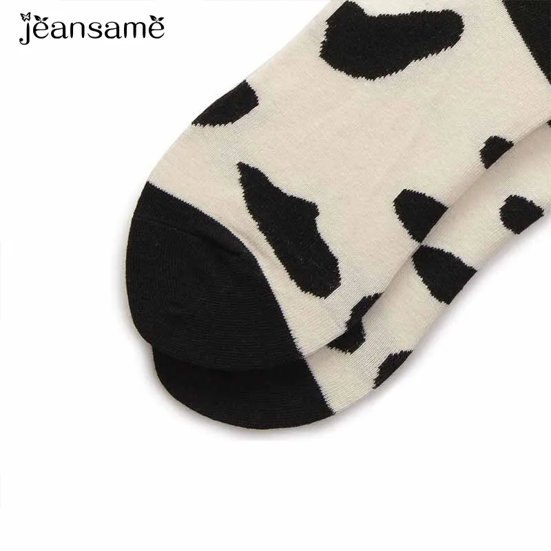 Dairy Cow Comfortable Cotton Socks Stylish Casual lover Breathable Blend elastic Warm Wear Resistant lady thermal harajuku lot | Женская