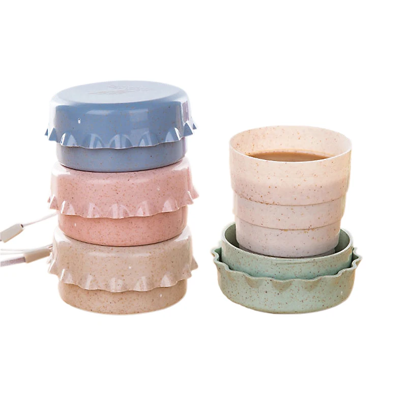 1 шт. складная чашка для кофе из пшеничной соломы|collapsible coffee cup|portable folding cupcollapsible