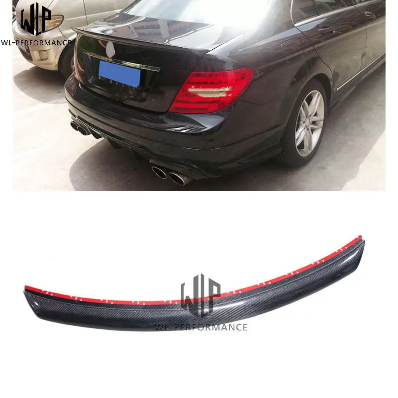 C Класс карбоновое волокно задние крылья багажник спойлер кузова автомобиля
