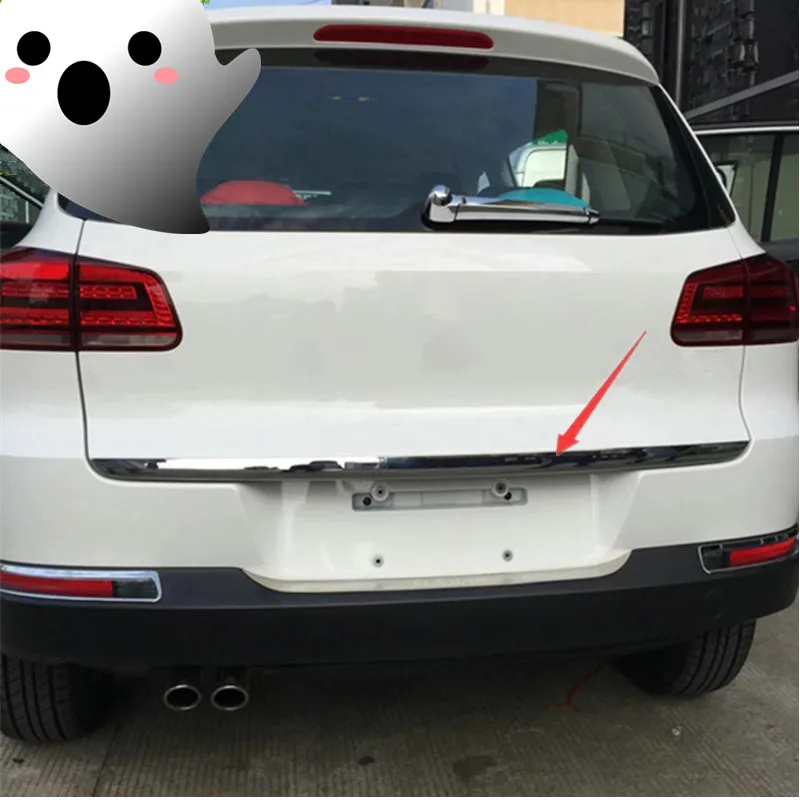 Хромированная крышка багажника из нержавеющей стали для 2010-2016 VW Tiguan