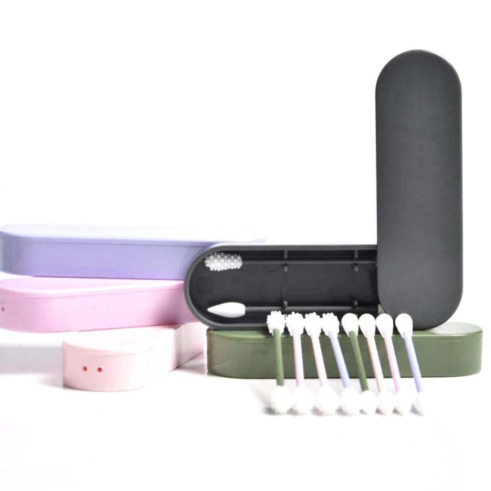 2 шт многоразовые ватные тампоны хлопок очищающие косметические палочки