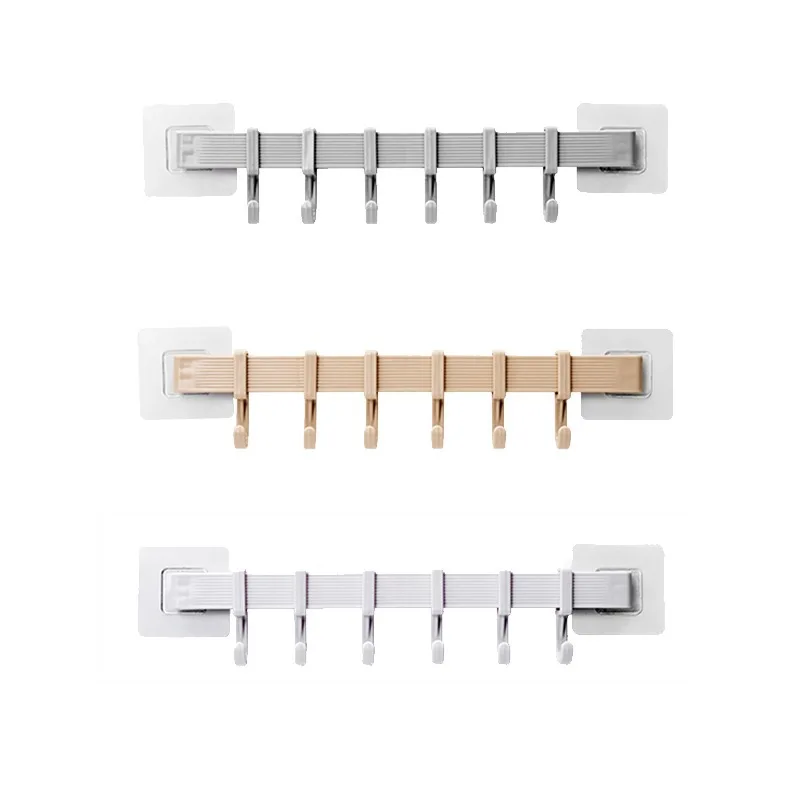 6 крючков прочный пластиковый настенный крючок для кухни и ванной комнаты