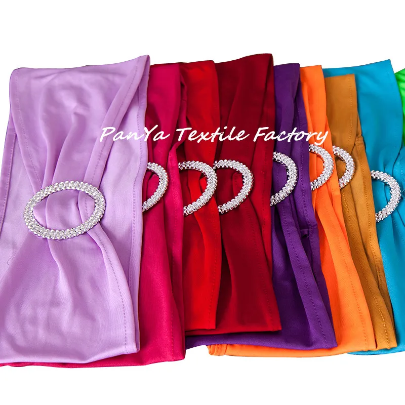 Доставка из Франции 100 шт. спандекс чехлы для стульев стрейч лайкра золотые