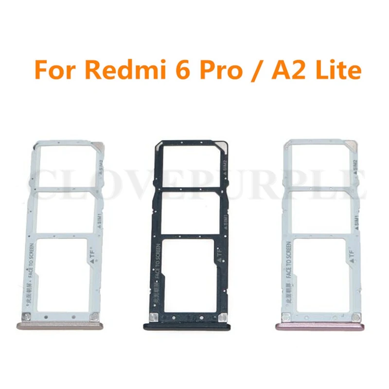 10 шт./лот держатель для считывателя Sim-карт Xiaomi Redmi 6 Pro лоток SIm-карты слот адаптер A2