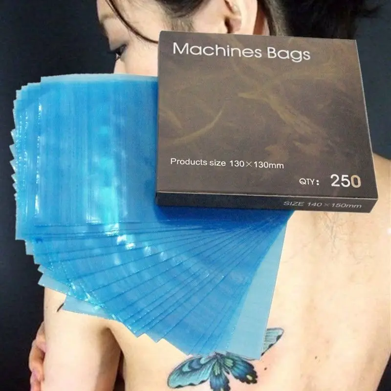 250 шт. пластиковые пакеты для гигиенических машин|machine make|supply tattoomachine unit |