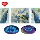 3D DIY Специальная форма, алмазная вышивка, животное, павлин, цветок, полный, алмазная живопись, вышивка крестом, мозаичная картина, домашний декор, подарок