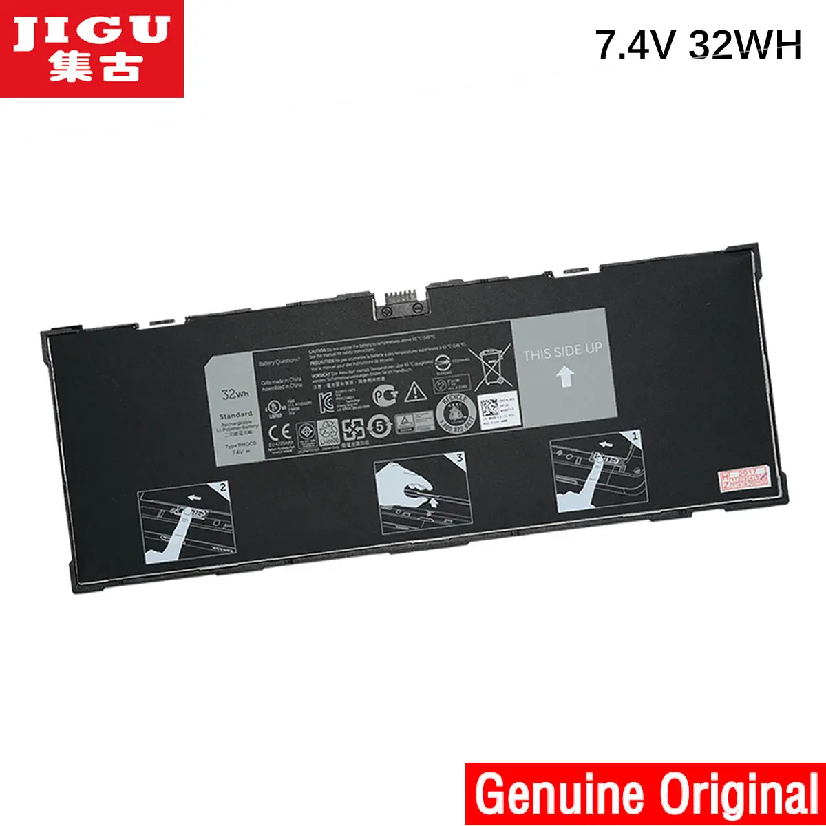 JIGU 100% Новый оригинальный планшетный Аккумулятор для Dell Venue 11 Pro 5130 9MGCD 2ICP4/77/103 0XMFY3 7 4