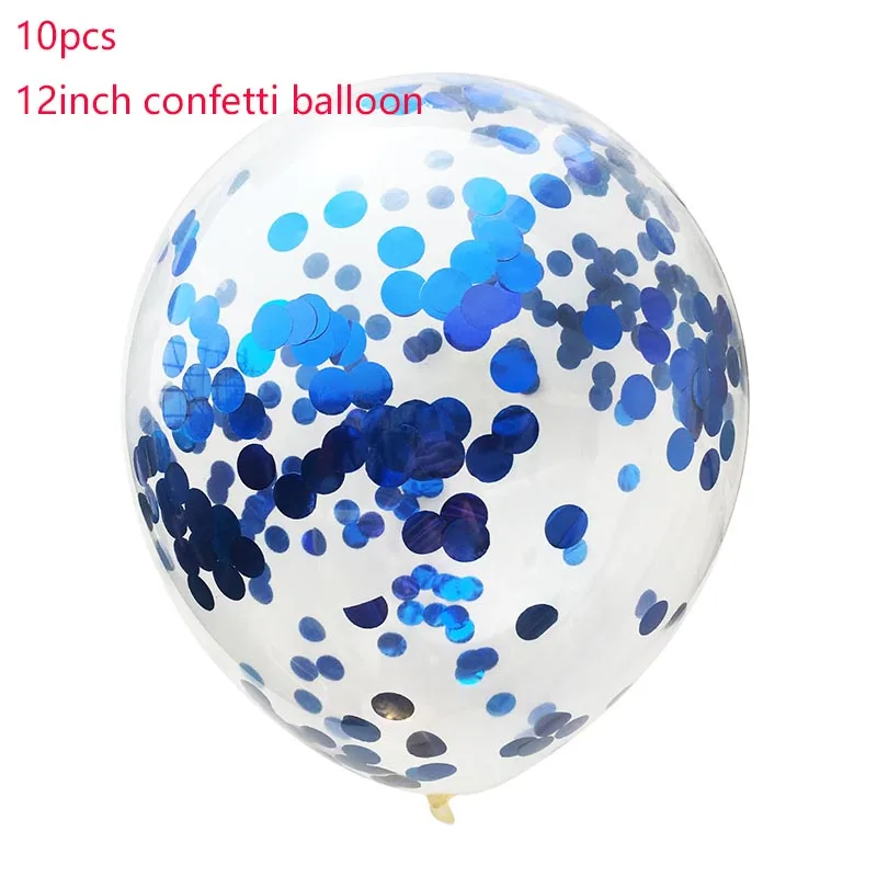 blue 10 шт./компл. конфетти воздушные шары ко дню рождения свадебные шары шар День рождения украшения детский розовый костюм с рисунком из воздушные шары для дня рождения ХП - Цвет: blue