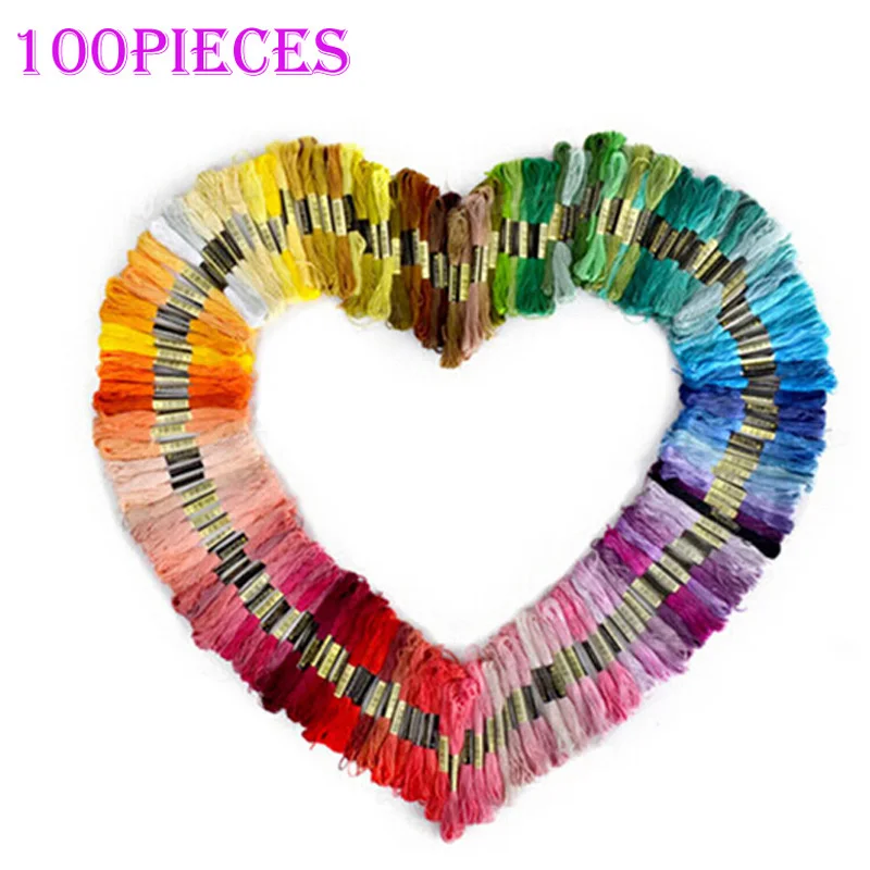 100 шт. нитки для вышивки крестом уникальный стиль Аналогичная DMC Вышивка