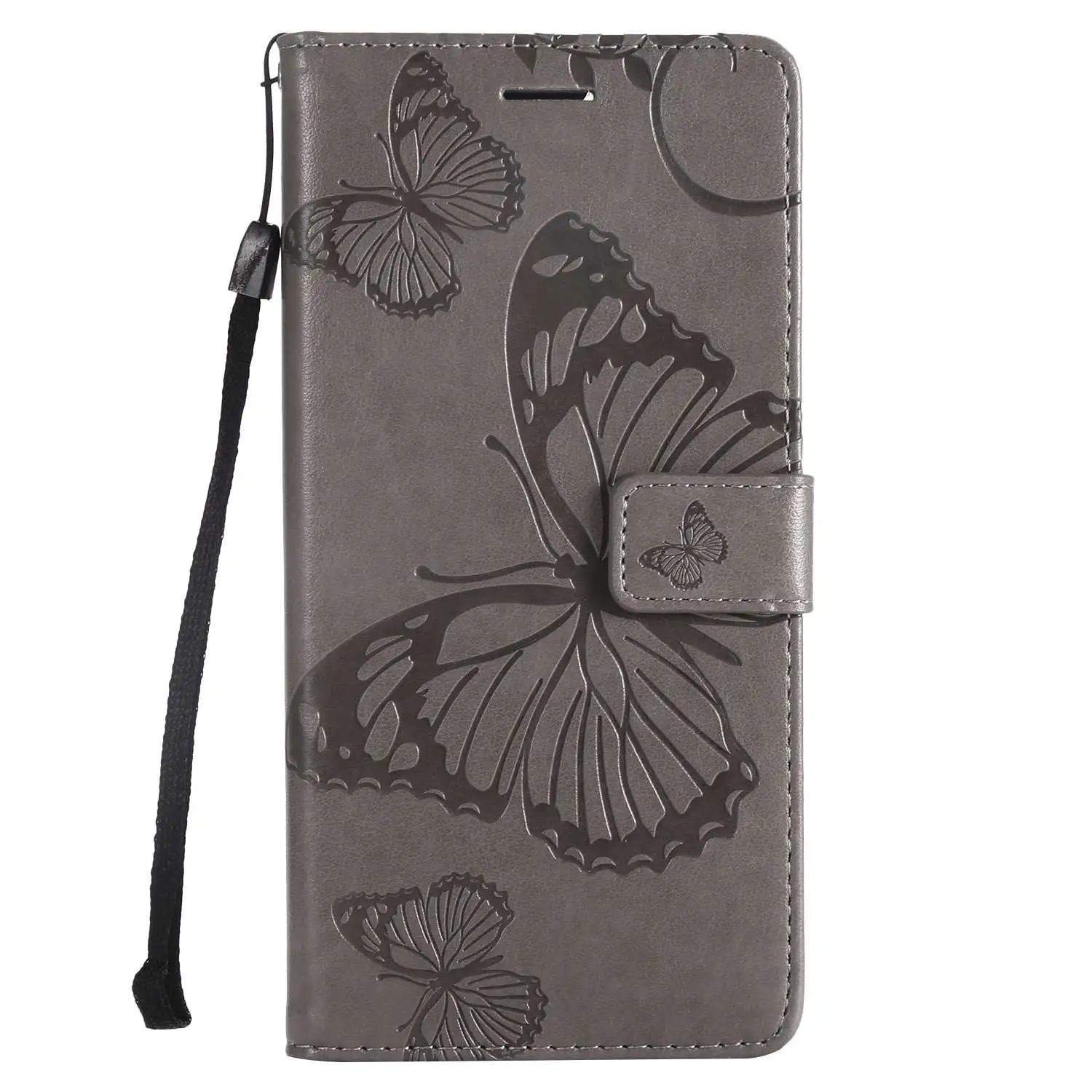 Gray Из искусственной кожи чехол-бумажник флип-чехол для huawei Коврики 10 20 30 X Lite Y9 Y6 Y7 Y5 pro prime Y6 II крышка - Цвет: Gray