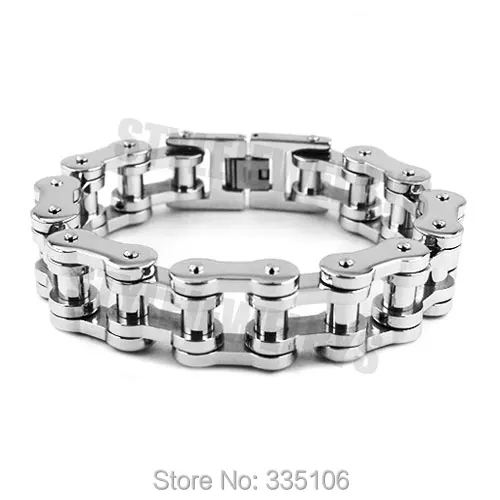 Большой и тяжелый Байкерский Браслет Черного серебряного цвета ювелирные